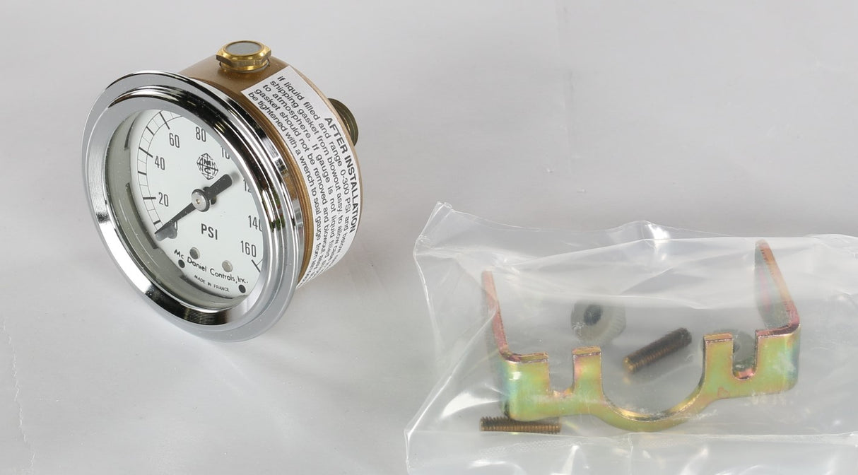 MCDANIEL CONTROLS INC. - TEU-1/4 - GAUGE-MECHANICAL AIR PRESS 0-160PSI 1/4in NPT