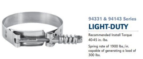 CLAMPCO - 94143-0450 - LIGHT DUTY SPRING LOADED BAND CLAMP 4.5in DIA