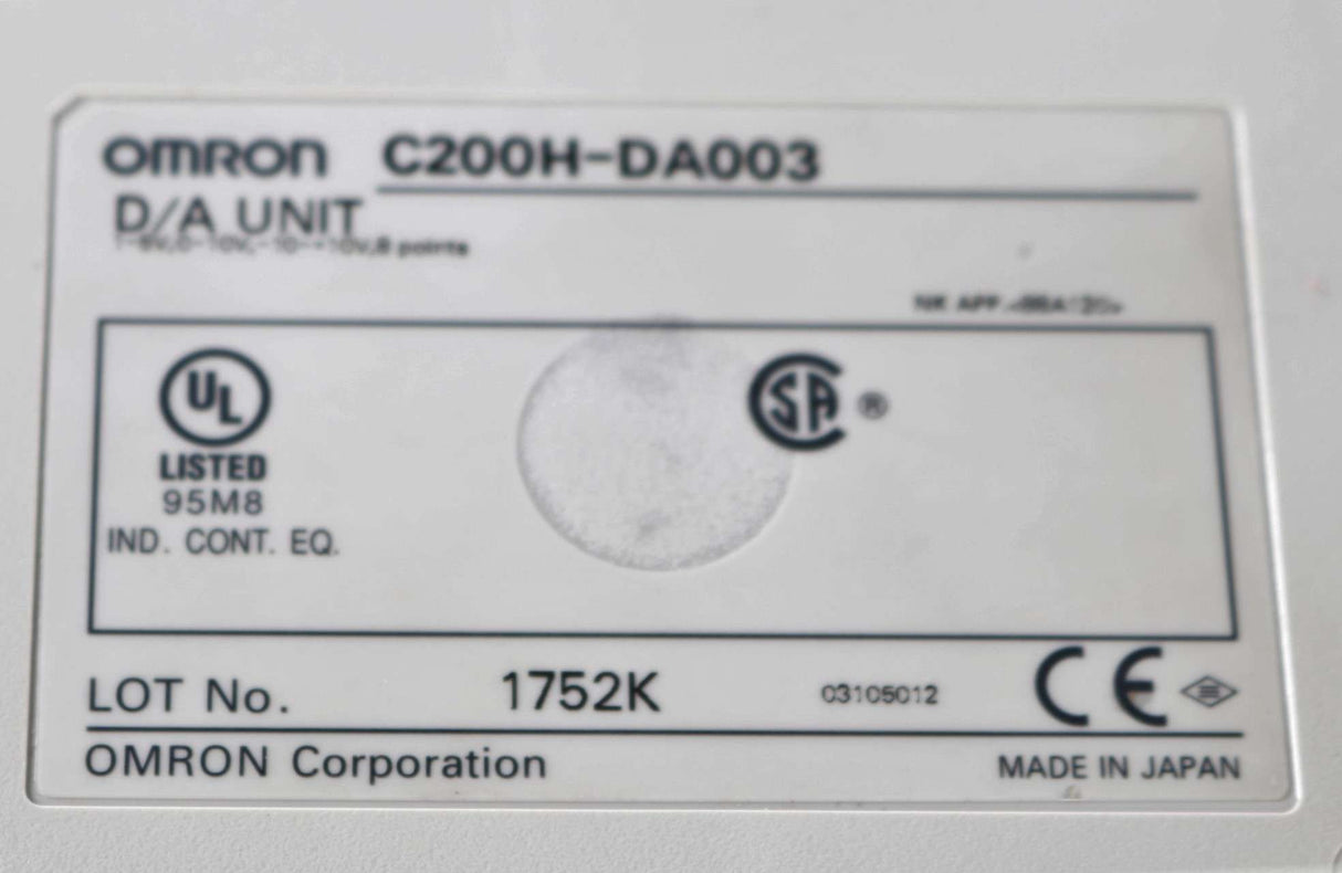 OMRON - C200H-DA003 - DIGITAL OUTPUT MODULE