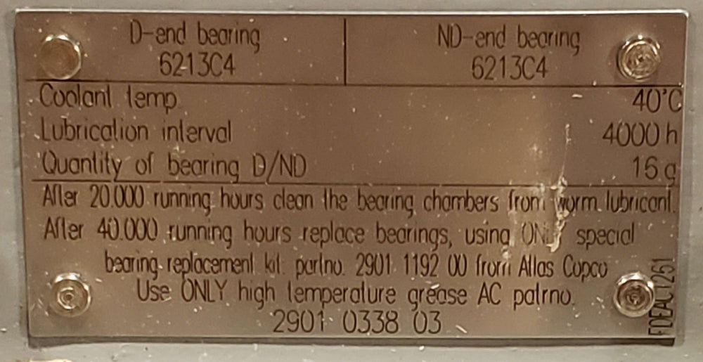 ATLAS COPCO - 2901172600 - MOTOR RETROFIT KIT GA55 60HZ