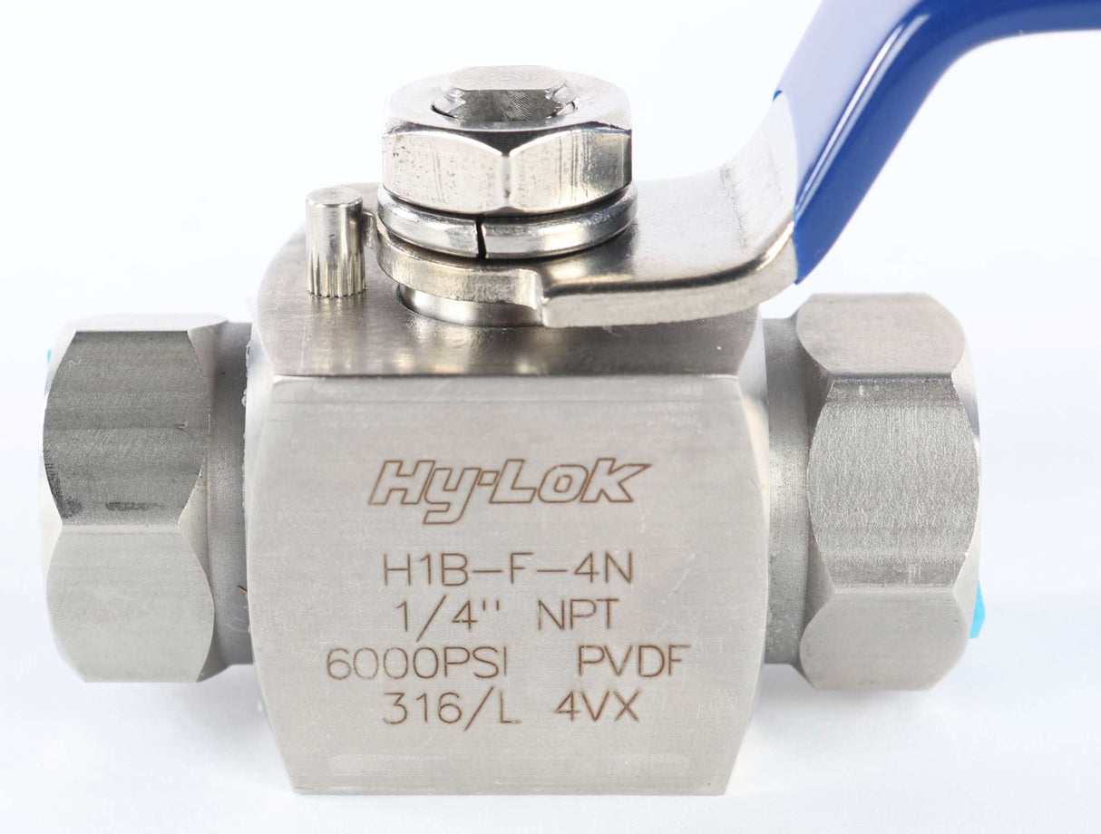 HY-LOK - H1B-F-4N-316S - BALL VALVE 1|4in FEMALE NPT STAINLESS 6000PSI
