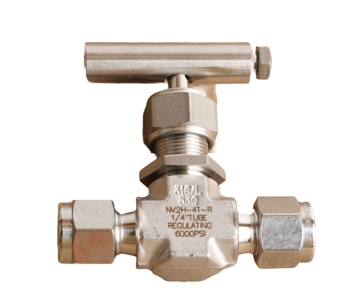 HY-LOK - NV2H-4T-R/316 - NEEDLE VALVE SS 1/4in TUBING COMPRESSION