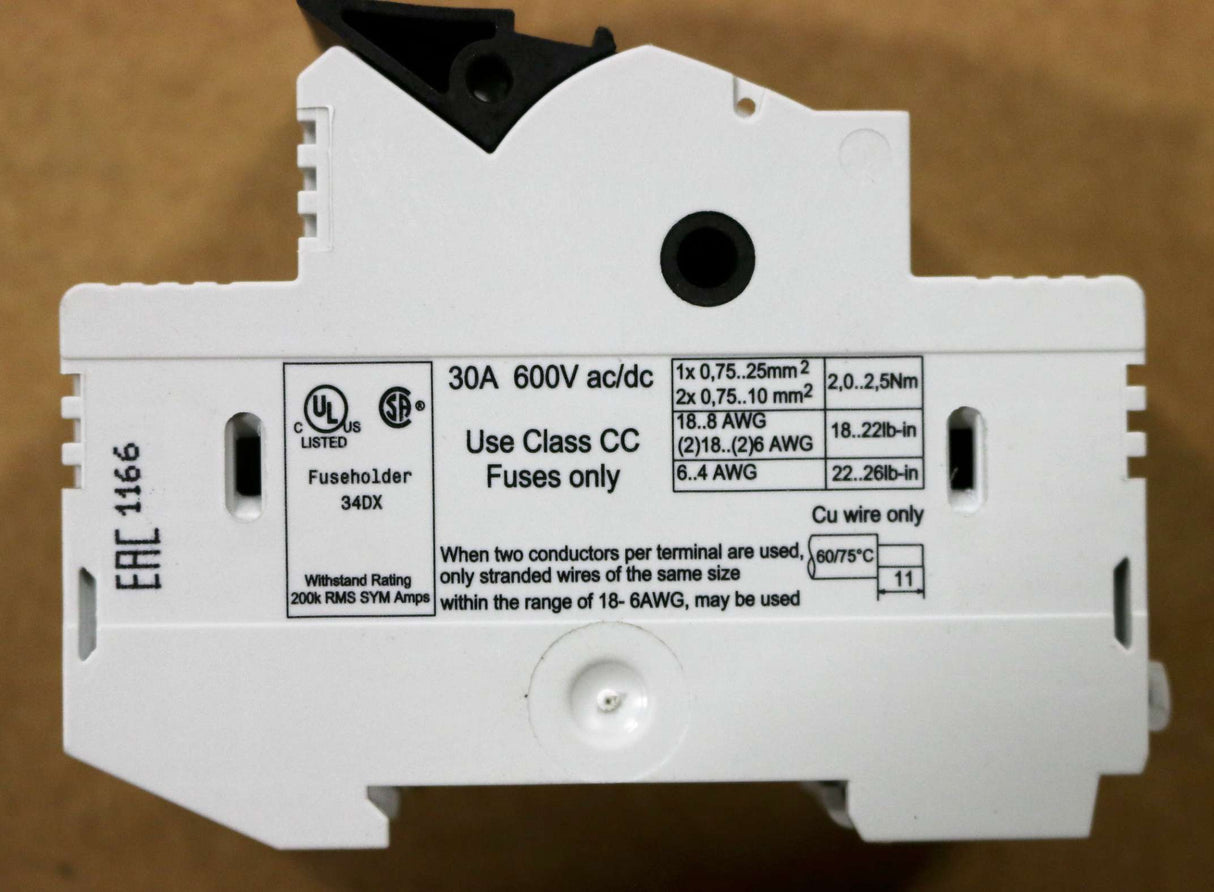 SIEMENS - 3NW7-5230HG - FUSE HOLDER 2-POLE 30A 600V CLASS-CC