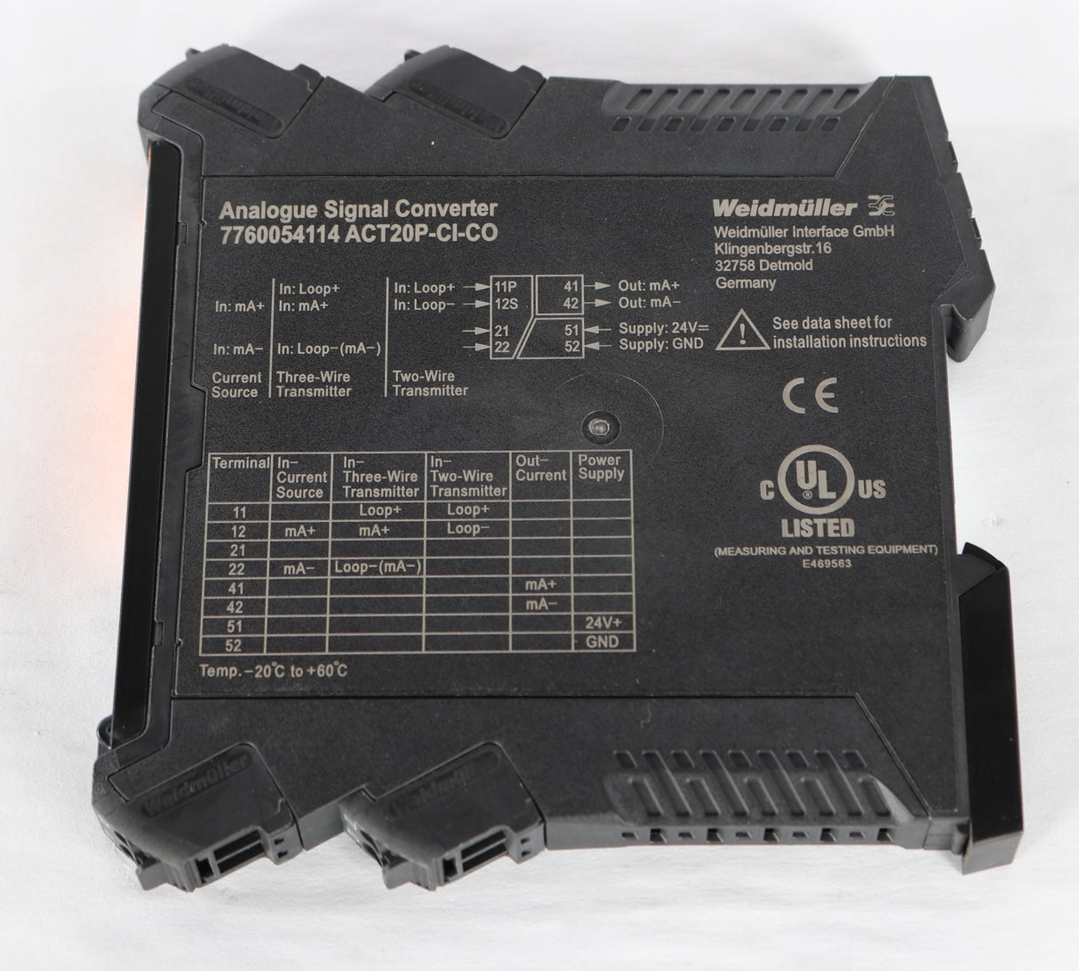 WEIDMULLER - 7760054114 - ANALOG SIGNAL CONVERTER