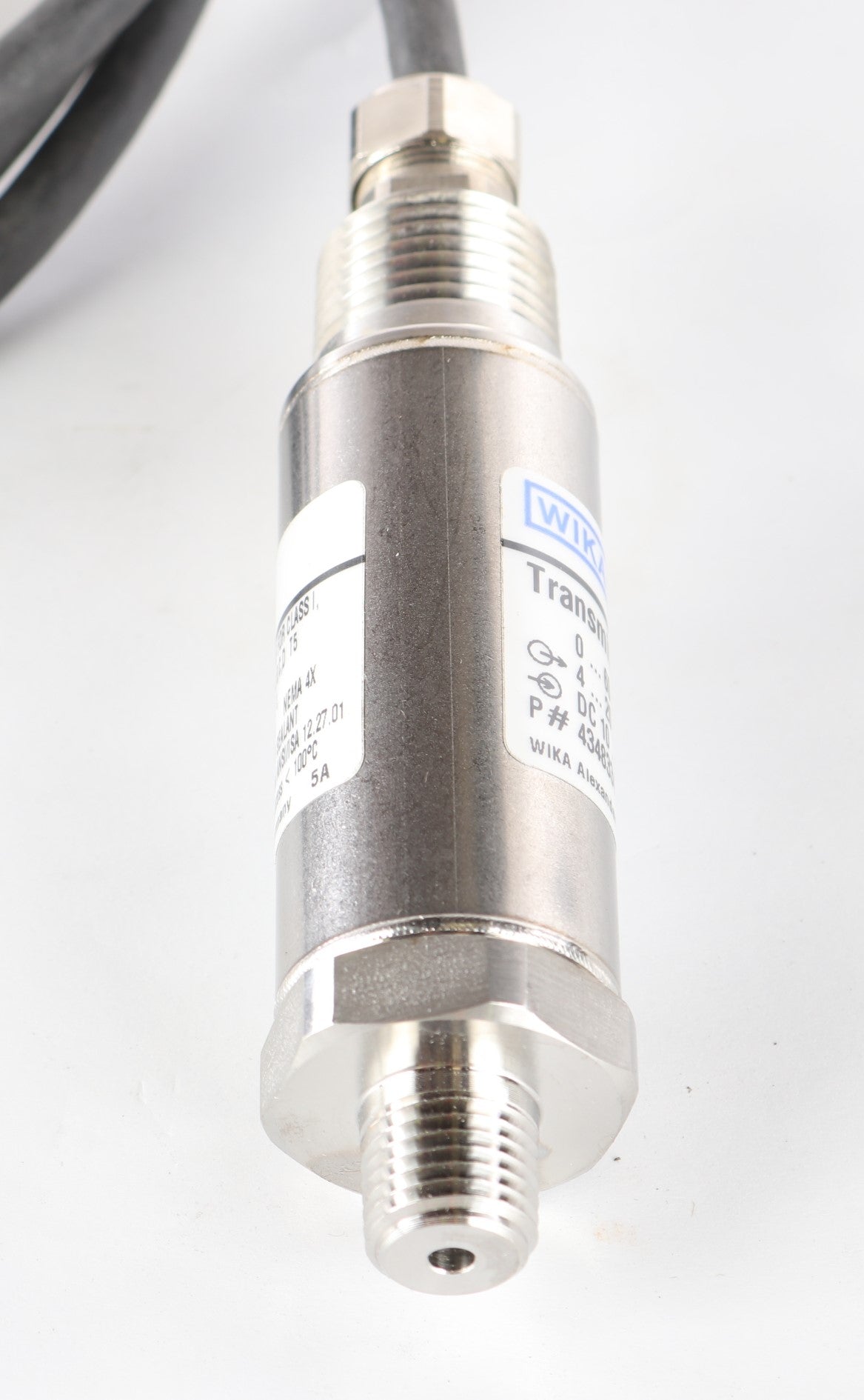 WIKA - 4348334 - PRESSURE TRANSMITTER 0-60 LBS 4-20mA