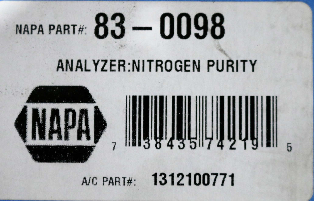 NAPA - 83-0098 - ANALYZER - NITROGEN PURITY