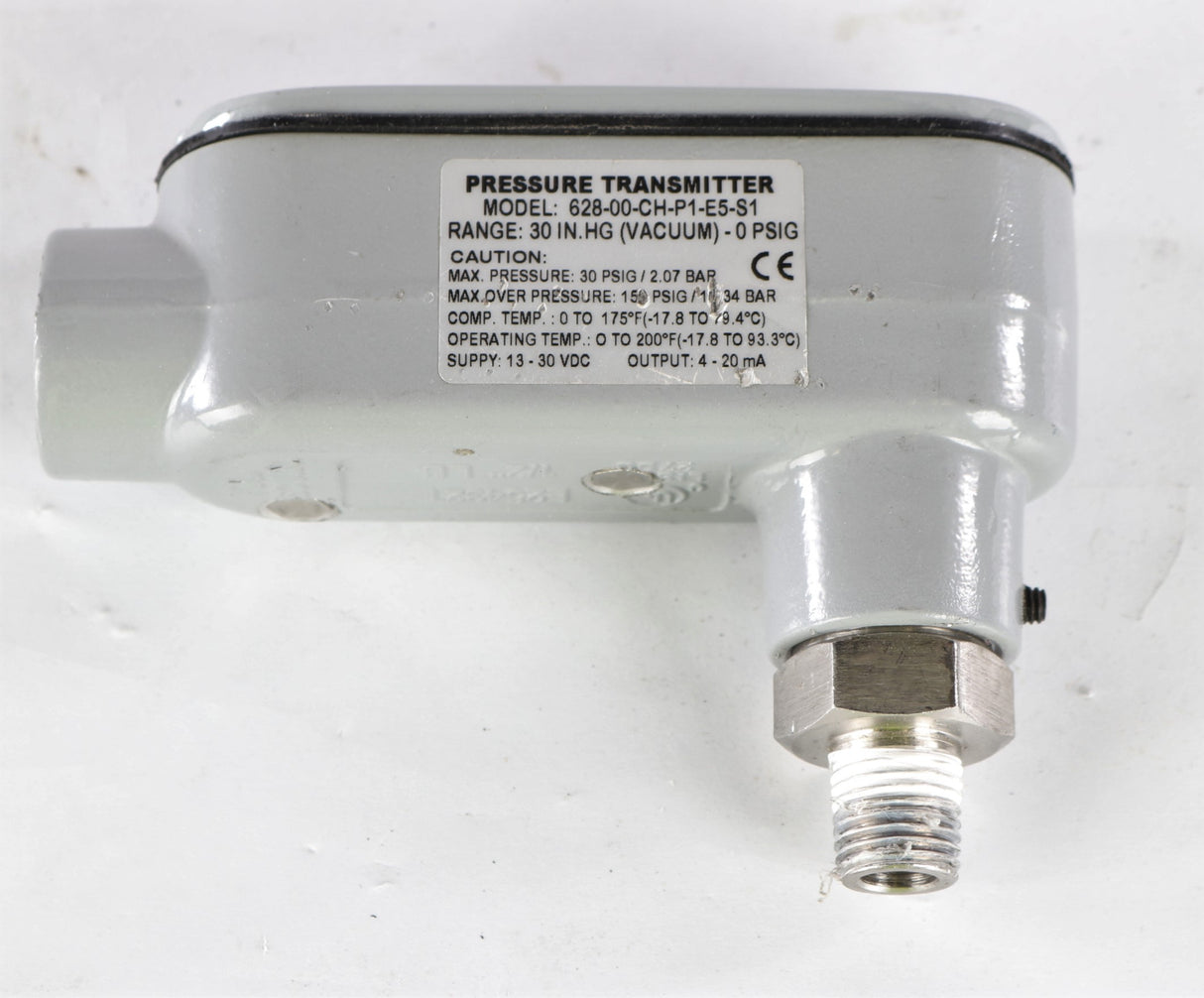 DWYER INSTRUMENTS - 628-00-CH-P1-E5-S1 - PRESSURE TRANSMITTER 0-30 in Hg VACUUM