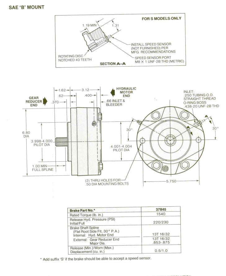 AUSCO - 37845 - FAILSAFE BRAKE