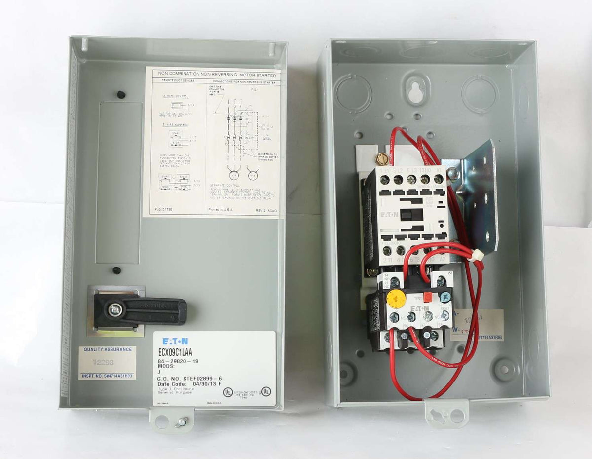 CUTLER HAMMER - ECX09C1LAA-J - MOTOR STARTER - ENCLOSED