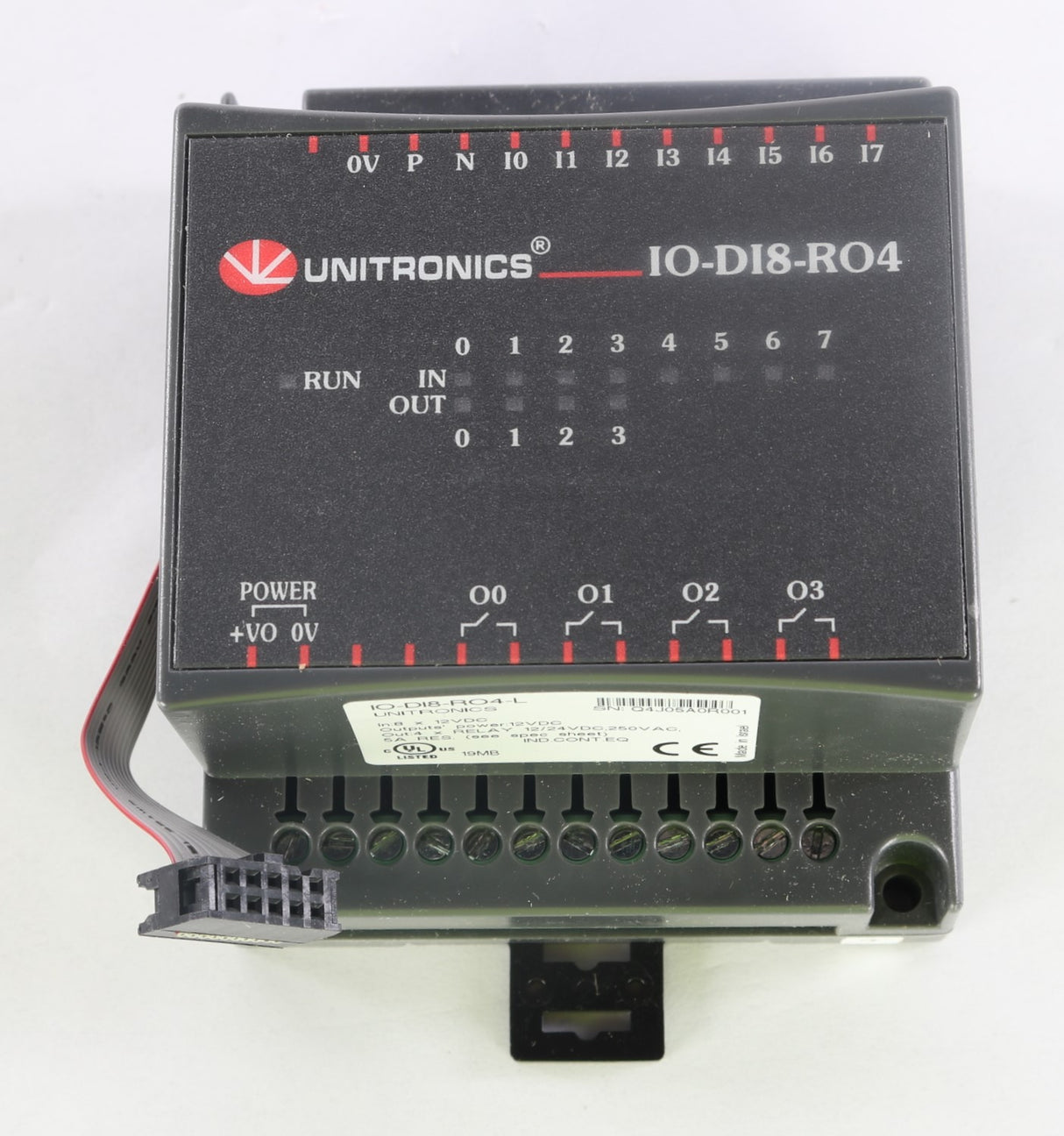 UNITRONICS - IO-DI8-RO4-L - COMPUTER LOW VOLT I/O EXPAN. MODULE 8 INPUTS 4 OUT