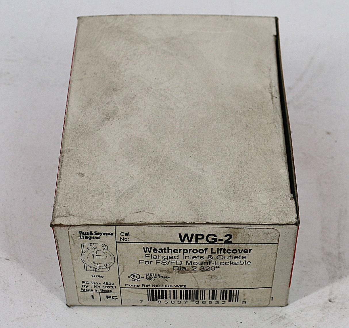 PASS & SEYMOUR - WPG-2 - COVER PLATE - ELECT RECEPTICLE HINGED
