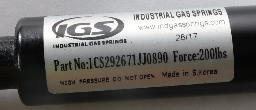 IGS DIV of ASSOCIATED SPRING RAYMOND - 1CS292671JJ0890 - GAS SPRING FORCE 200LBS LENGTH 28.75IN