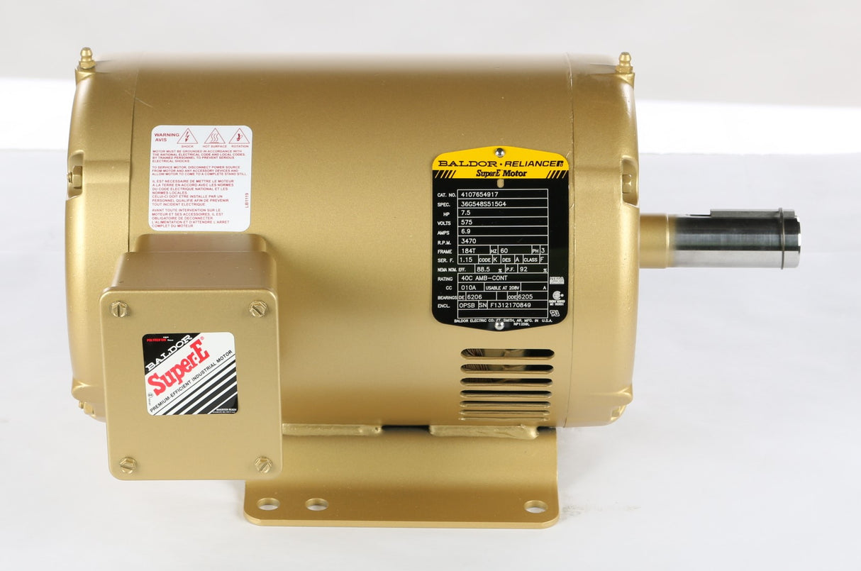 BALDOR - 36G548S515G4 - ELECTRIC MOTOR - 7.5HP 575V 60Hz 184T