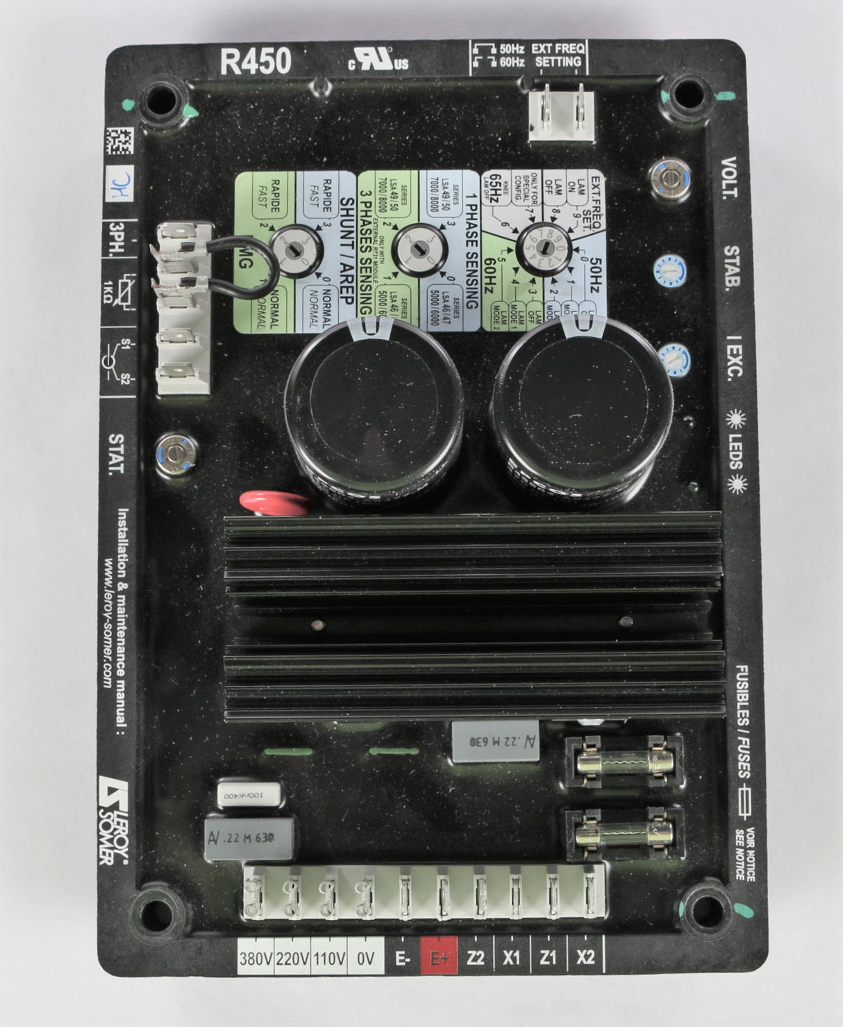 LEROY SOMER - R450 - AUTOMATIC VOLTAGE REGULATOR BOARD-LSA ALTERNATORS