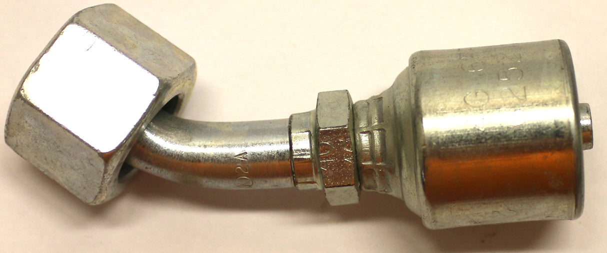 GATES - G25235-0406 - FITTING 45 ELBOW - 1|4 HOSE X 3|8 FEM O.R. SWIVEL