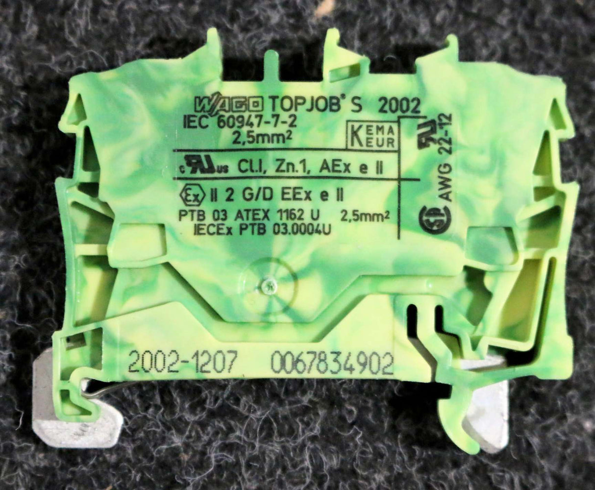 WAGO - 2002-1207 - TERMINAL BLOCK - GROUND - DIN RAIL