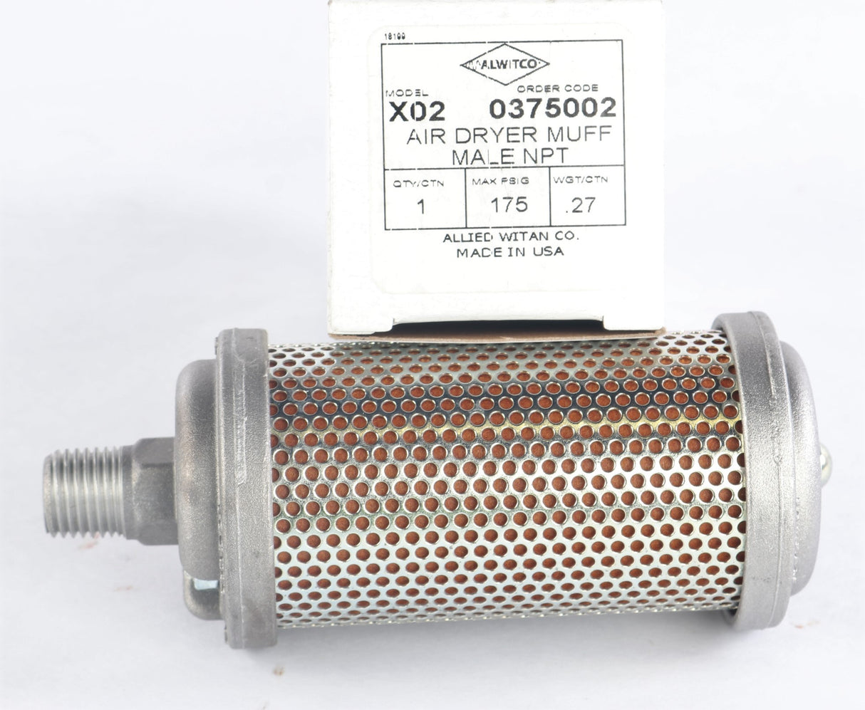 ALLIED WITAN - 0375002 - X02 AIR DRYER MUFFLER .25in MALE NPT  175PS  SZ-02