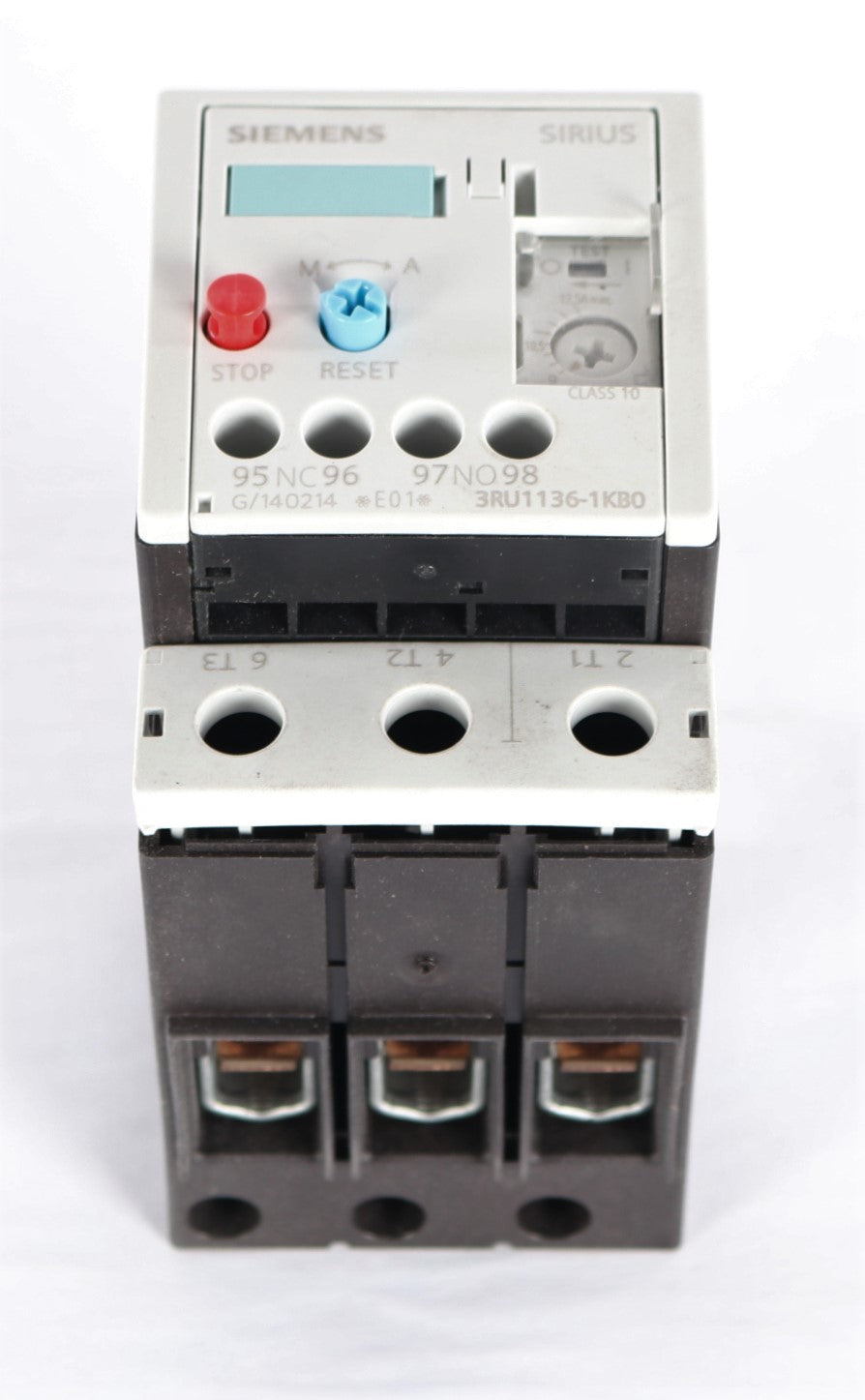 SIEMENS - 3RU1136-1KB0 - OVERLOAD RELAY - ADJUSTABLE 9-12.5 AMP 3P + AUX
