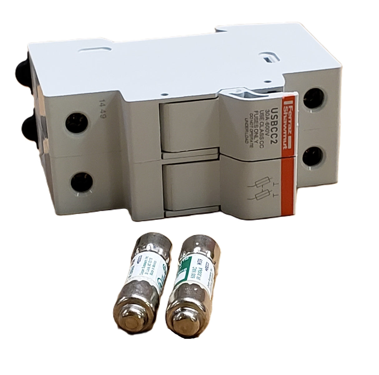 MERSEN - USBCC2 - FUSE HOLDER 2-POLE DIN RAIL