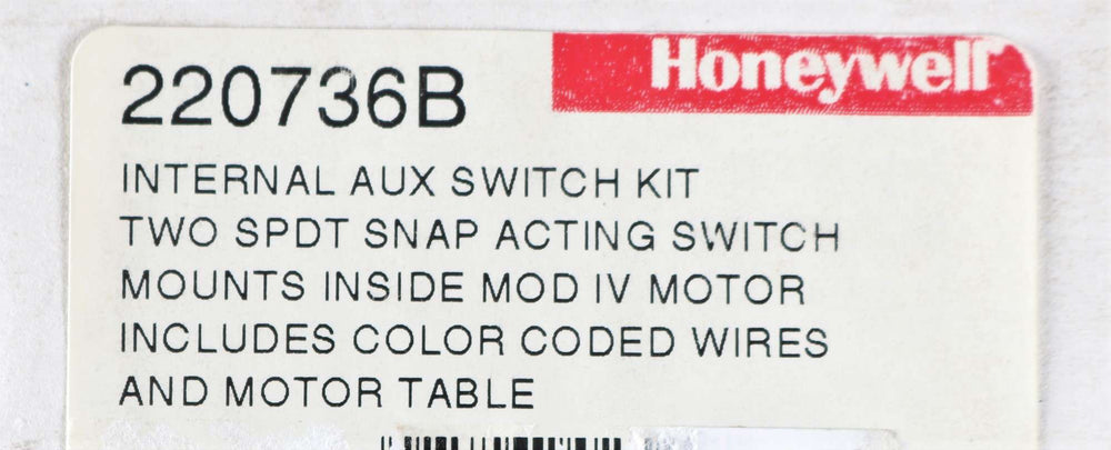 HONEYWELL - 220736B - AUXILLARY SNAP ACTING SWITCH KIT 2-SPDT