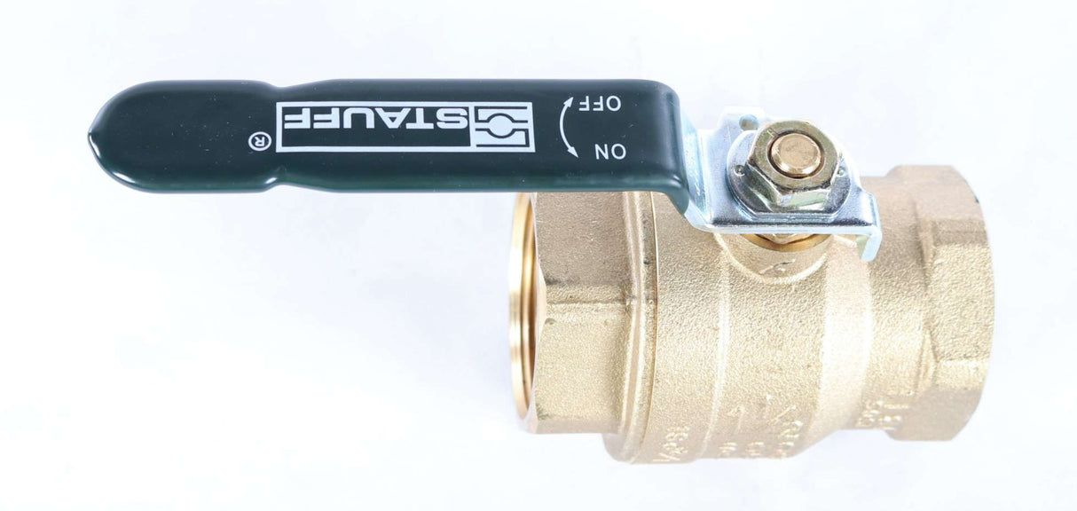 STAUFF - BV4L-2-N24-9242-F - BALL VALVE 1-1/2in NPT BRASS 600WOG