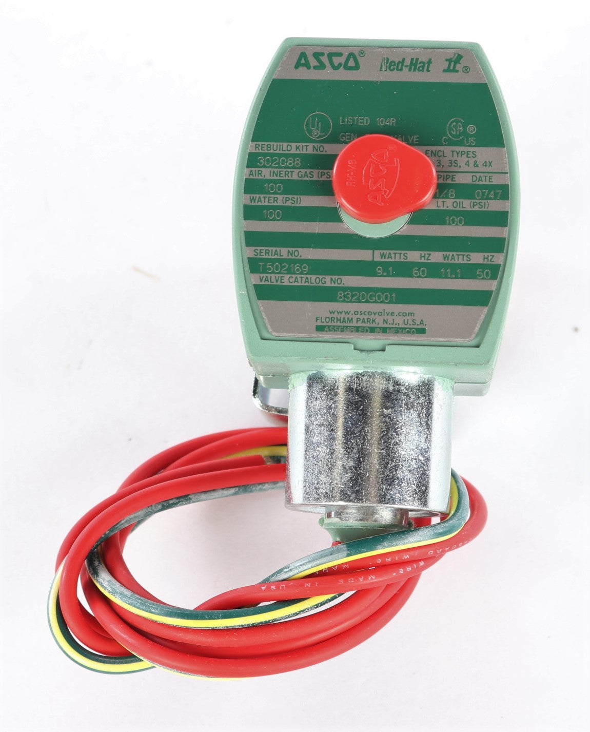 EMERSON - ASCO / JOUCOMATIC / REDHAT - 8320G001 - SOLENOID VALVE 3-WAY 1/8in NPT 120VAC