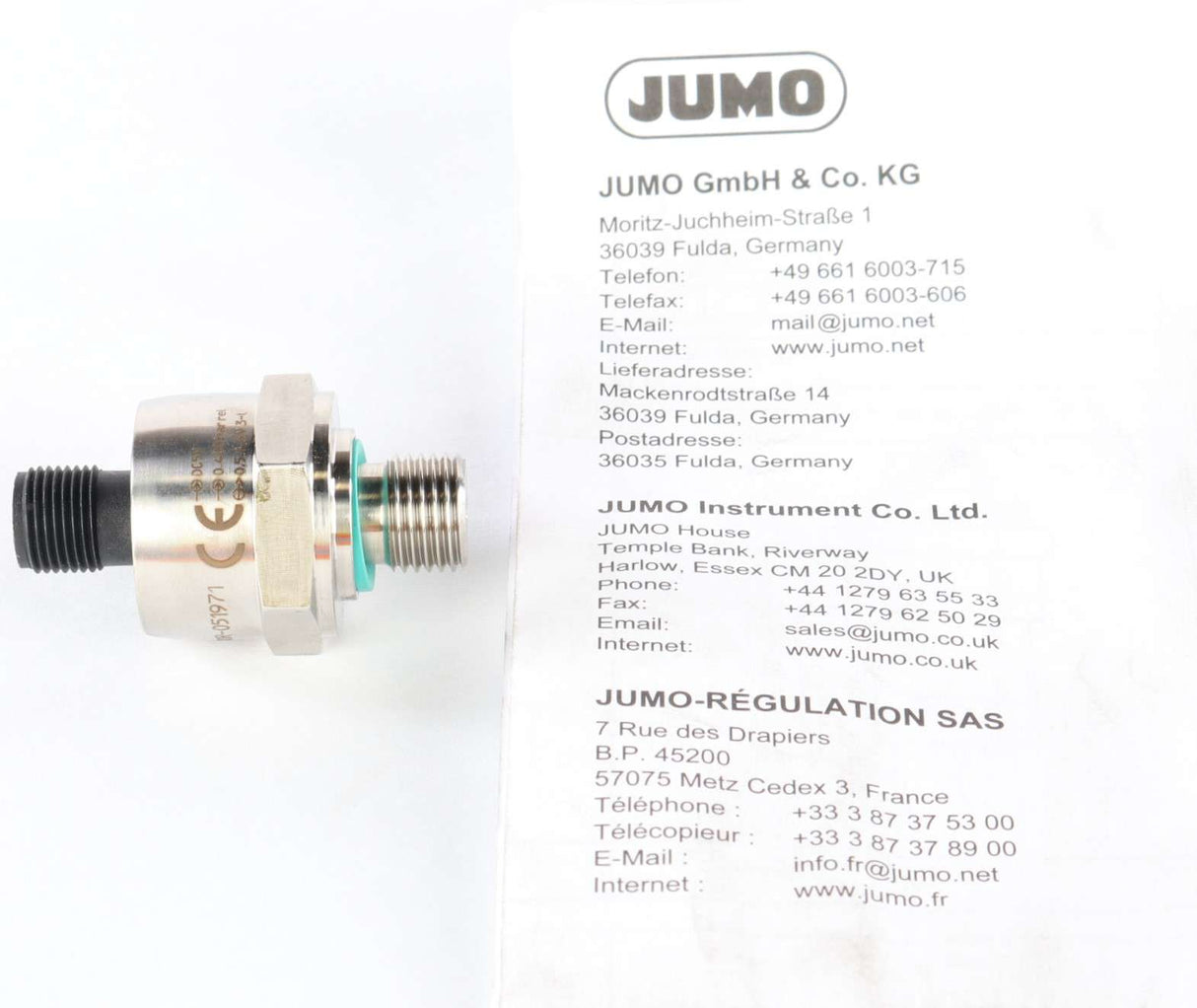 JUMO - 401020/000-467-412-521-20-36/000 - JUMO PRESSURE SENSOR