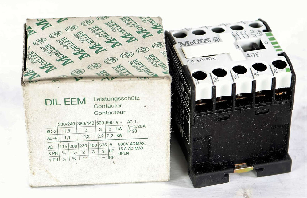 MOELLER ELECTRIC   - DILER-40-G(24VDC) - CONTACTOR RELAY - 24VDC COIL 4-POLE N.O.