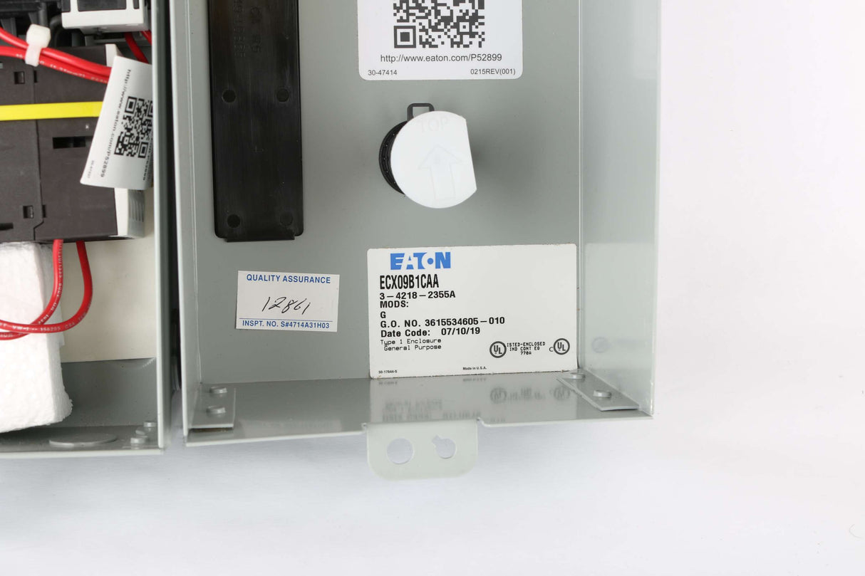 CUTLER HAMMER - ECX09B1CAA-G - MOTOR STARTER CONTROL 3-PH 460V COIL 7A