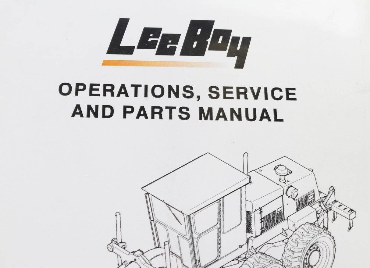 LEEBOY - 985480-01 - 785 OPERATIONS SERVICE & PARTS MANUAL