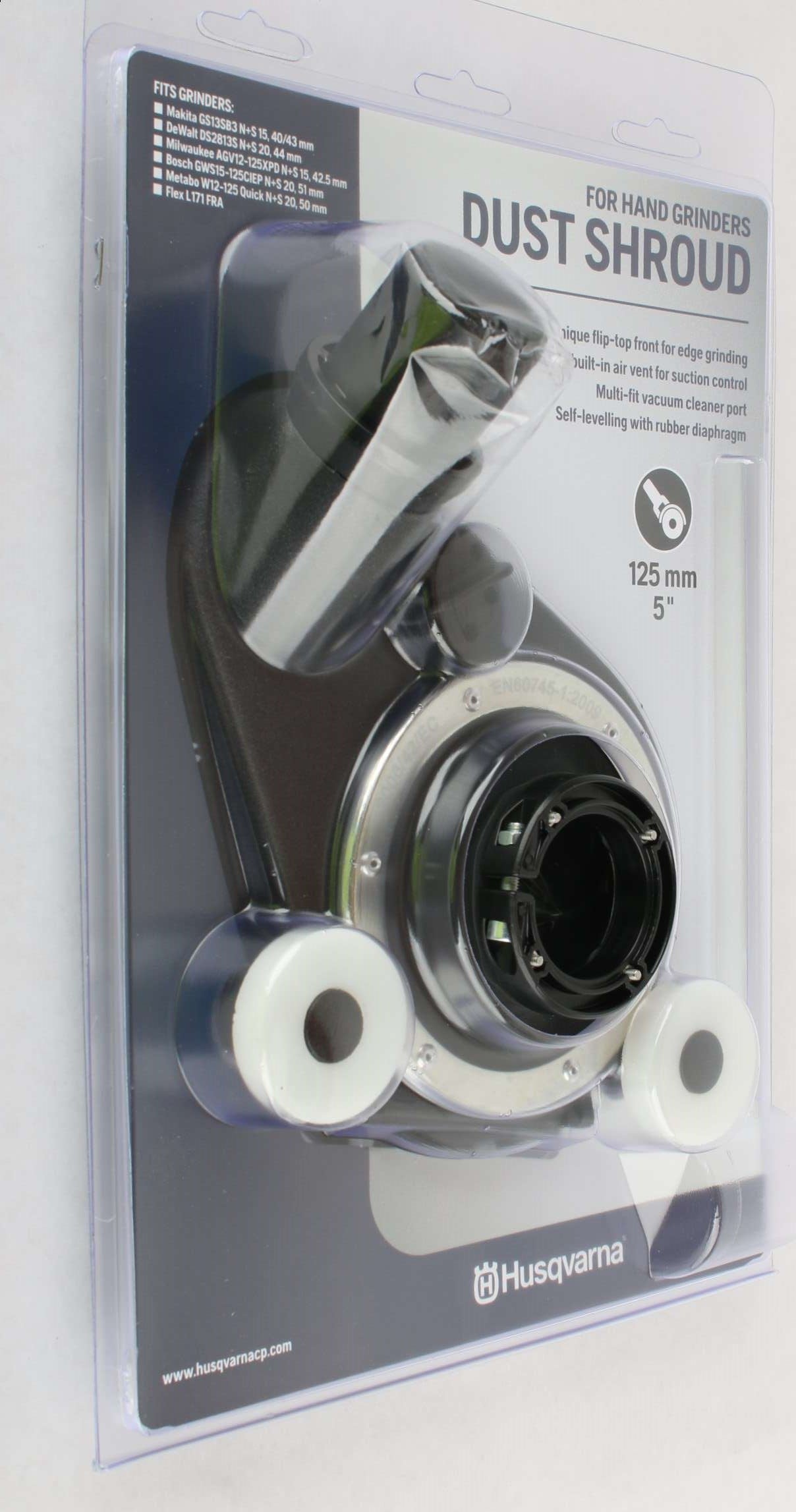 HUSQVARNA - 593010402 - DUST SHROUD FOR HAND GRINDERS  US DELUXE 5" BLACK