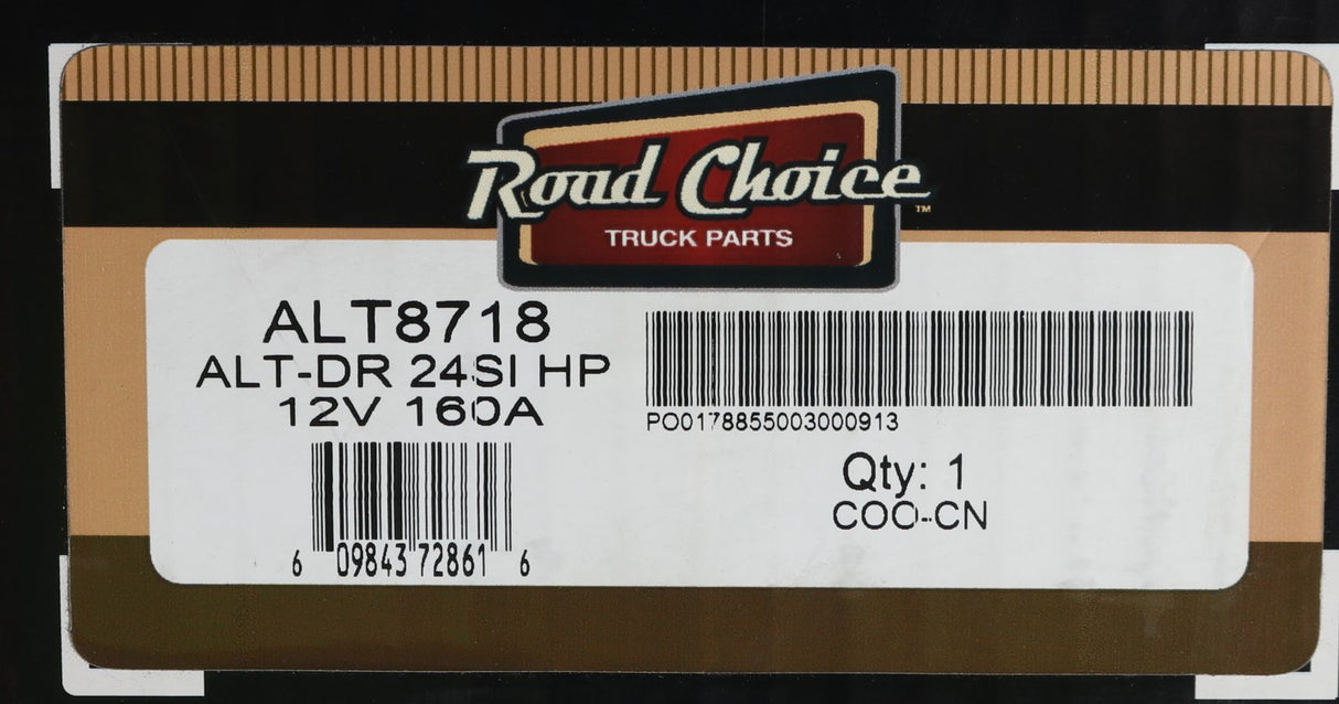 ROAD CHOICE - ALT8718 - ALTERNATOR 160A 12V