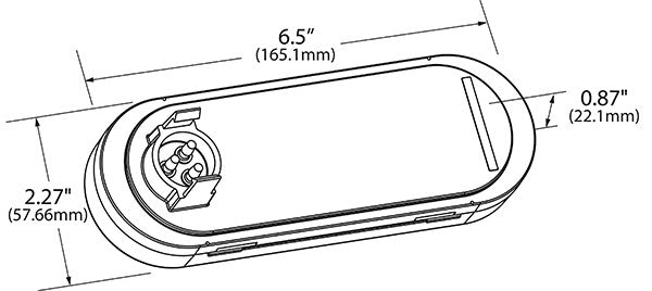 GROTE - 52072 - SUPERNOVA OVAL RED LED STOP TAIL TURN LIGHT - 12V