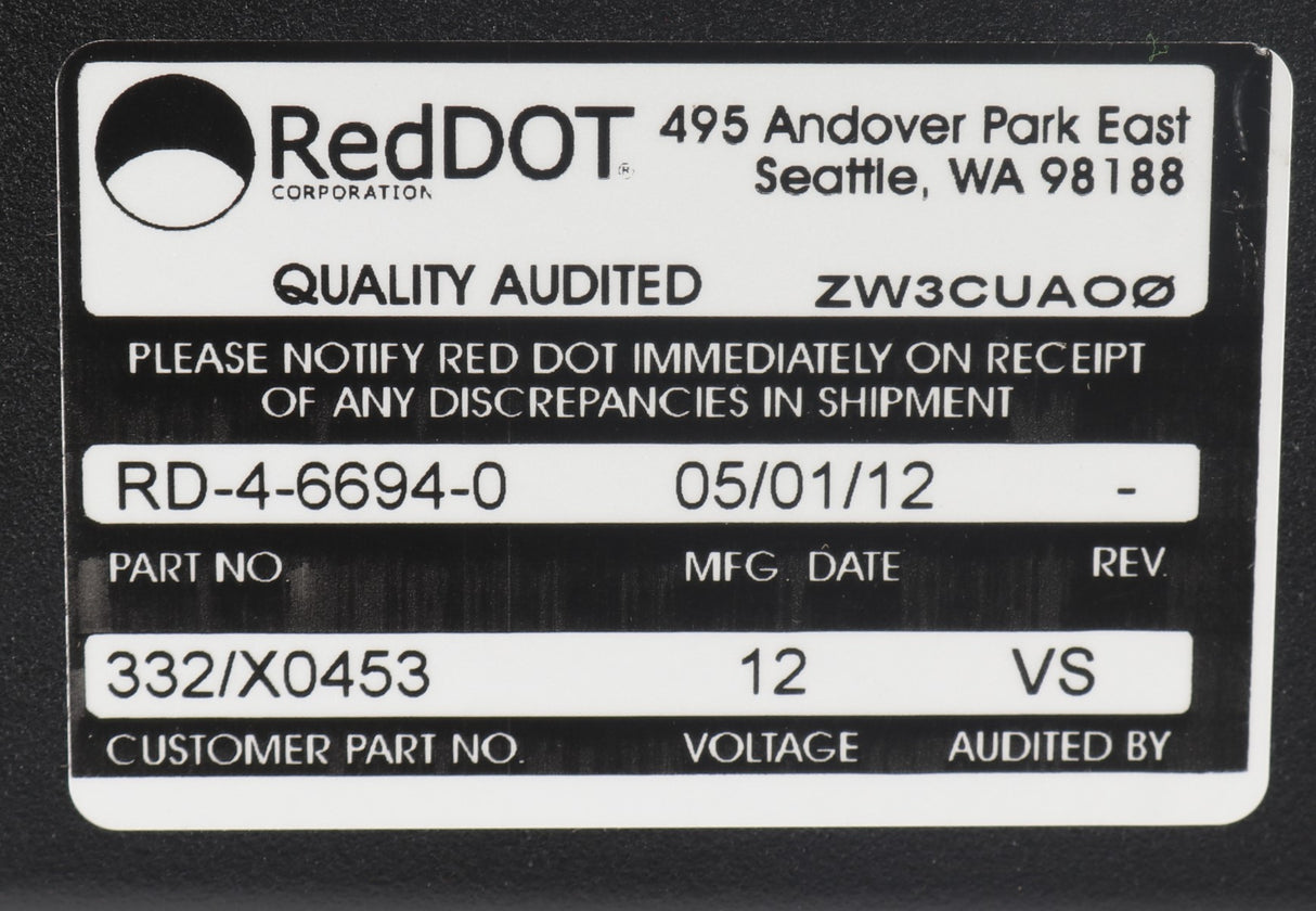 RED DOT - RD-4-6694-0 - CONDENSER ASM