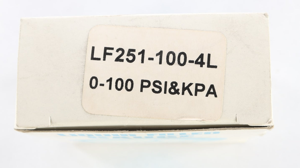 WEISS INSTRUMENTS - LF251-100-4L - LIQUID FILLED GUAGE 0-100psi