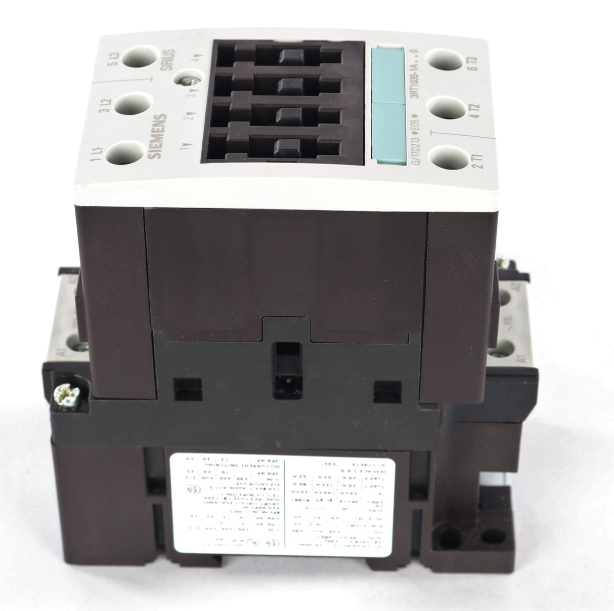 SIEMENS - 3RT1035-1AK60 - CONTACTOR 3 POLE 120V 60 HZ 18.5KW