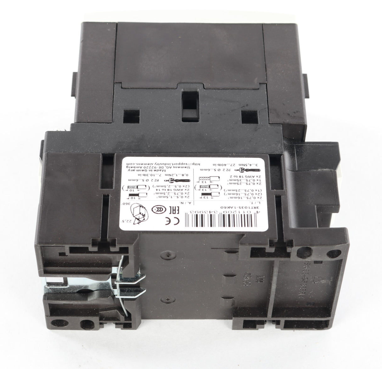 SIEMENS - 3RT1035-1AK60 - CONTACTOR 3 POLE 120V 60 HZ 18.5KW
