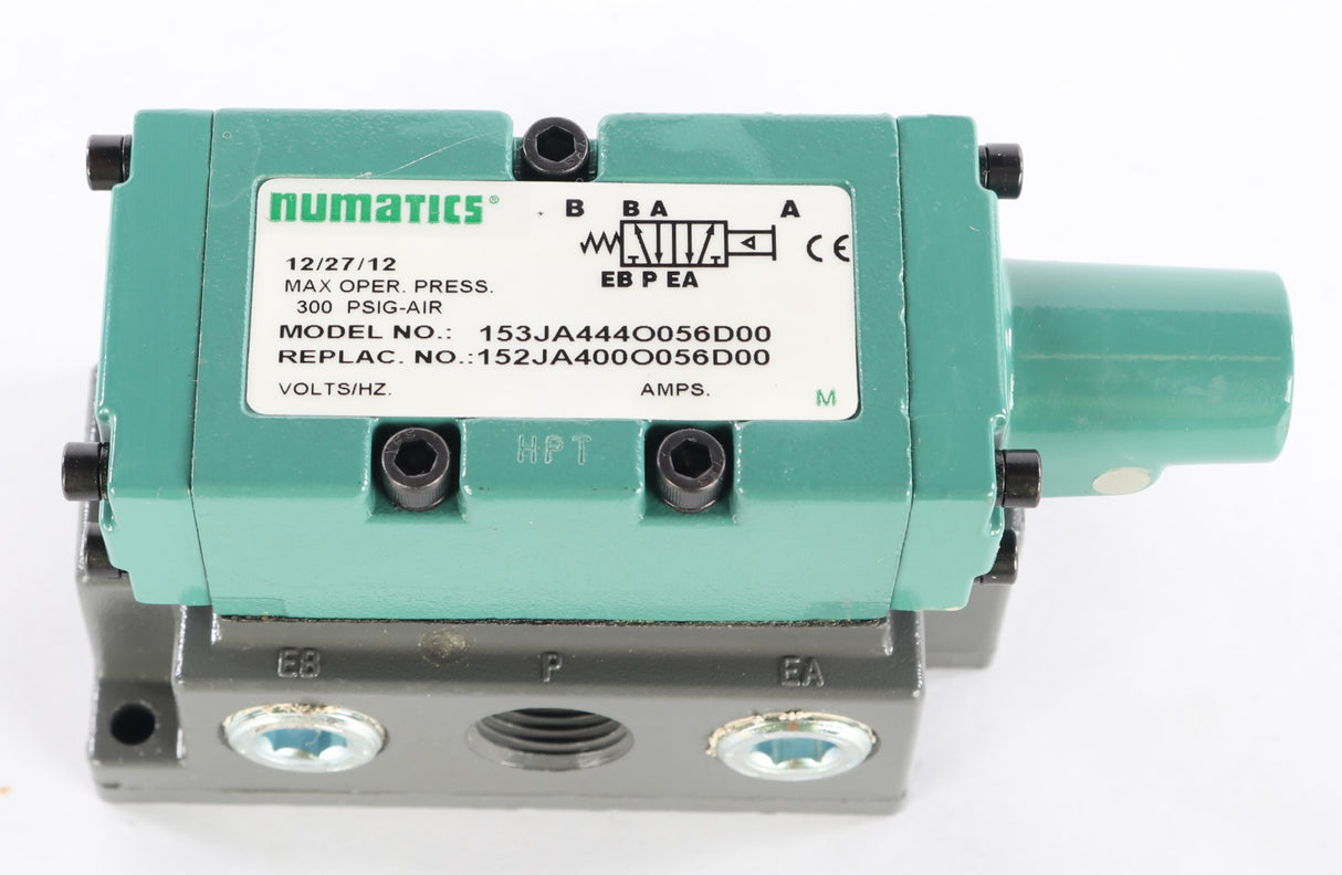 EMERSON - ASCO / NUMATICS INC. - 153JA444O056D00 - VALVE-AIR CONTROL MAX OPER. PRESS. 300PSIG-AIR