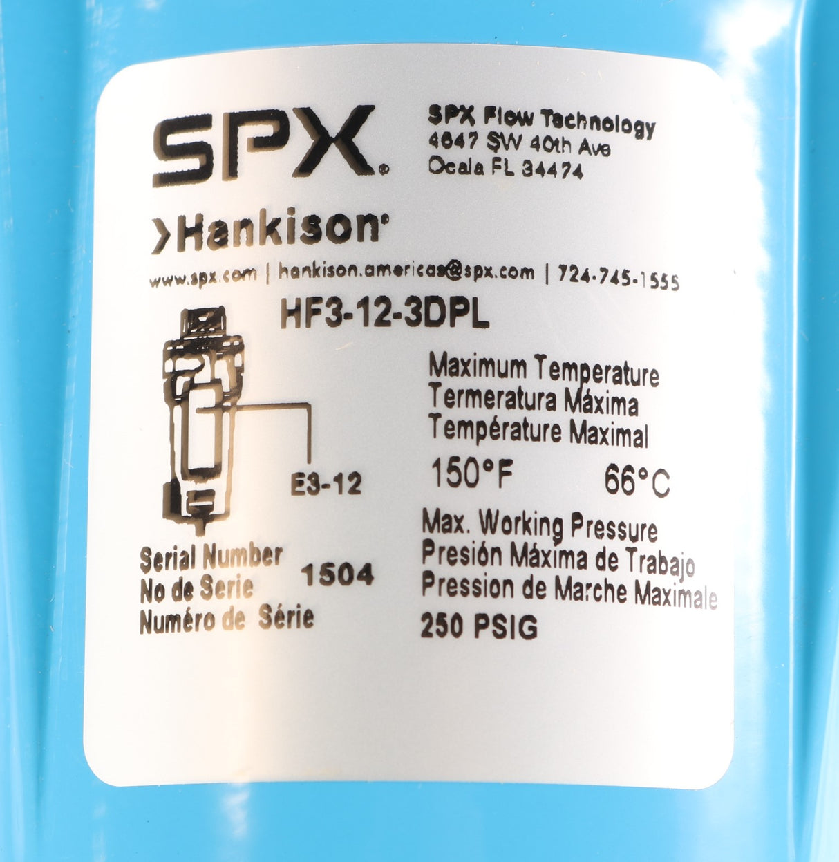 SPX FLOW | HANKISON | DELTECH | KEMP - HF3-12-3DPL - PNEUMATIC FILTER HOUSING