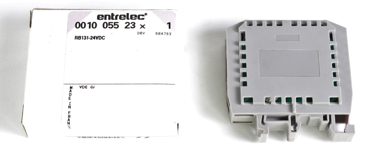 ENTRELEC - RB131-24VDC - RELAY 24VDC 1NO 1NC DIN RAIL