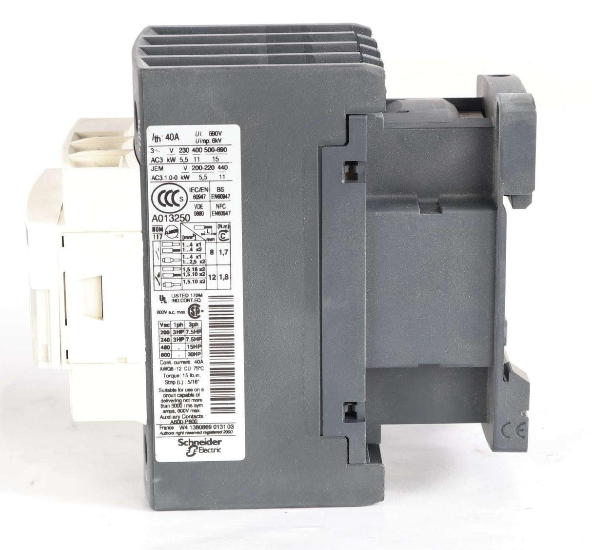 SCHNEIDER ELECTRIC - LC1D258E7 - CONTACTOR 48V 50/60HZ