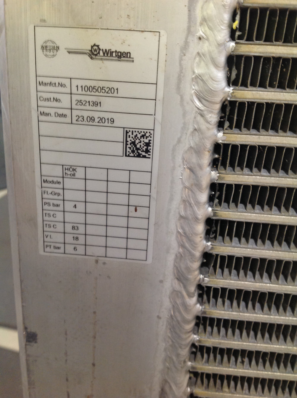 WIRTGEN - 2521391 - OIL COOLER