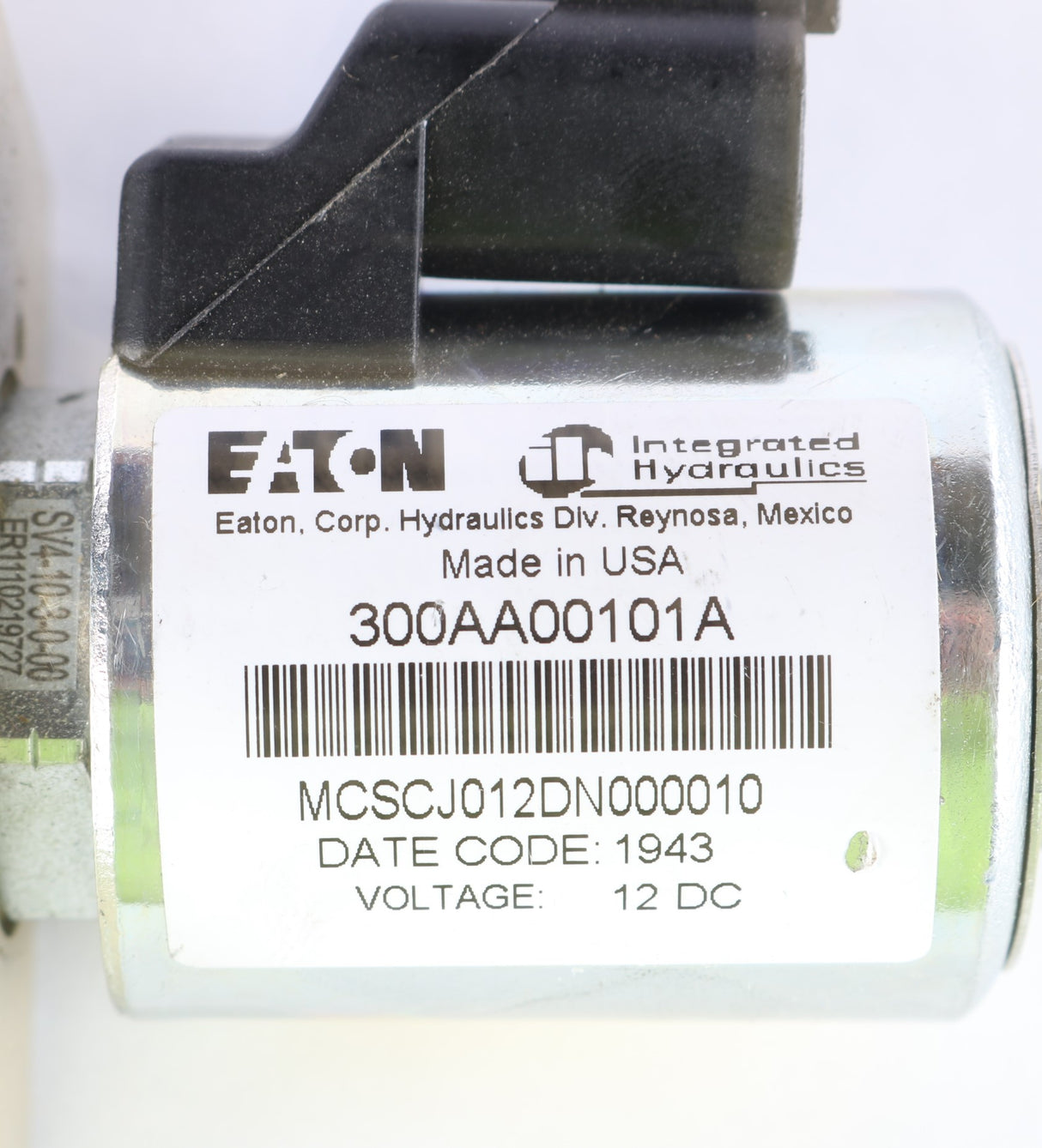VICKERS - SV4-10-V-3-6T-12DN - HYDRAULIC SOLENOID VALVE 3WAY W|COIL & MANIFOLD