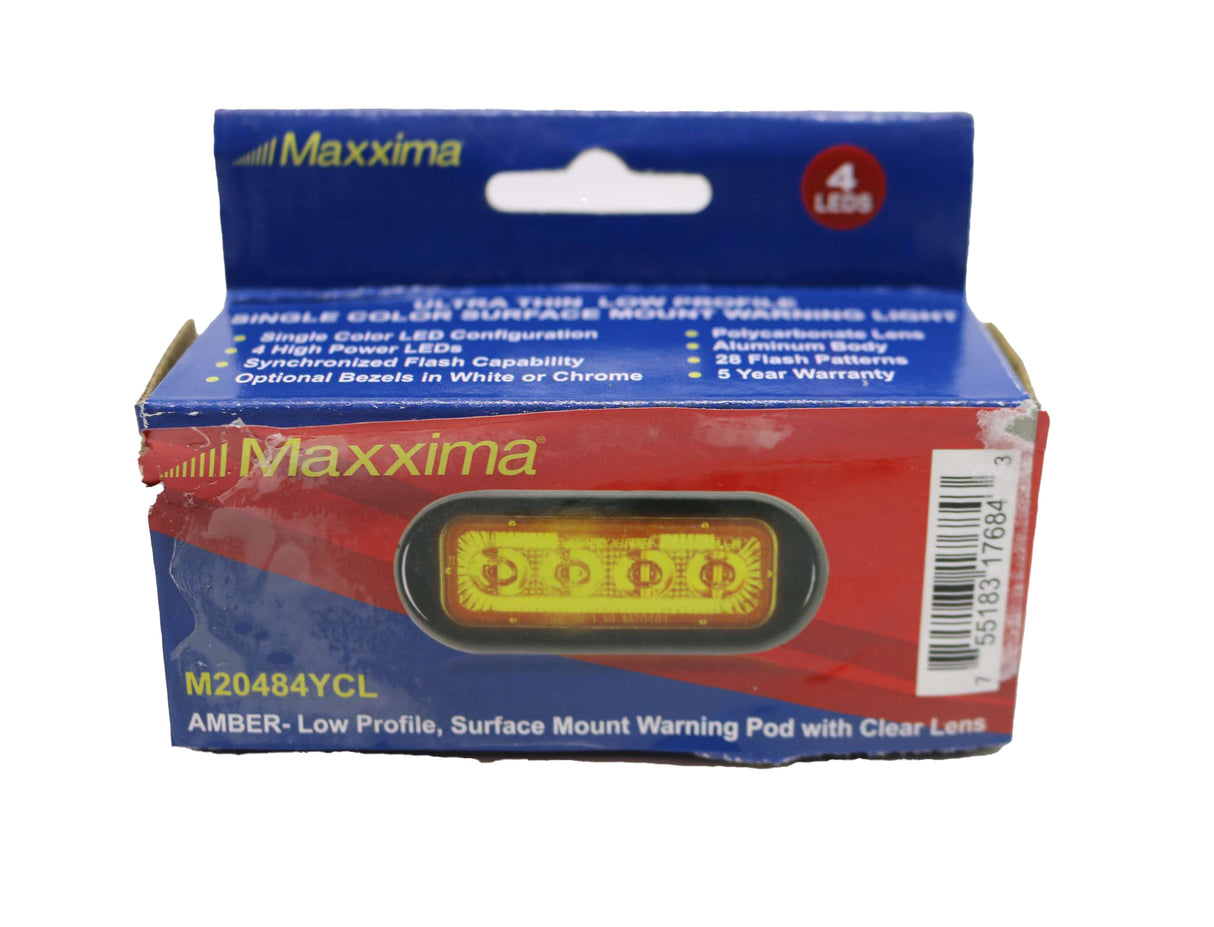 MAXXIMA - M20484YCL - AMBER LIGHT LED WARNING FLASHER 12VDC