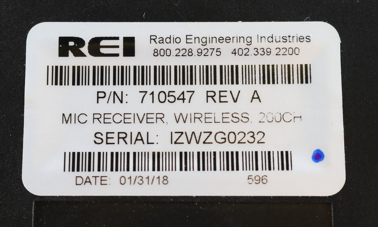 REI - 710547 - MIC. RECEIVER WIRELESS (200 C