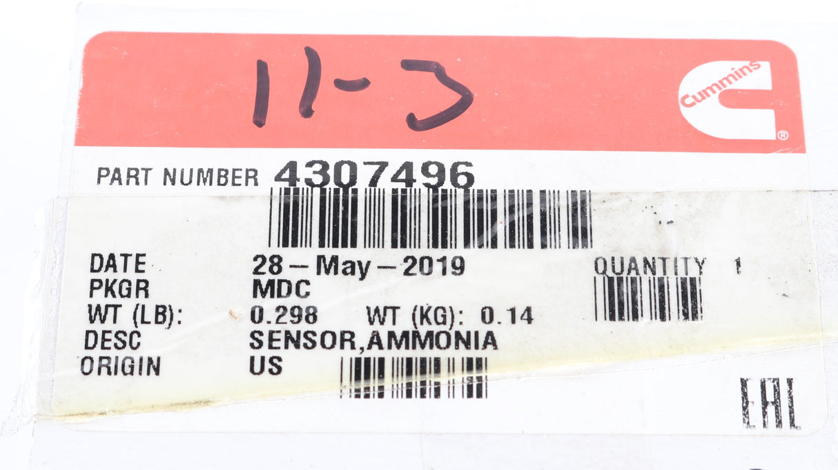 CUMMINS - 4307496 - SENSOR: AMMONIA (NH3)