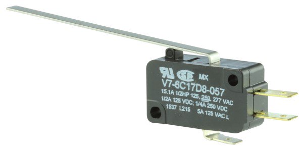 MICRO SWITCH - V7-6C17D8-057 - SWITCH SPDT SNAP-ACTION HINGE LEVER ACTUATOR