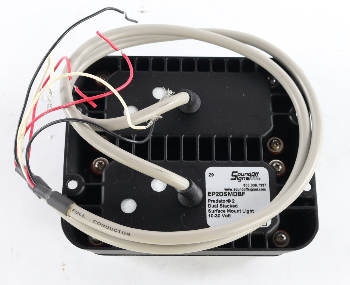 SOUNDOFF SIGNAL - EP2DSMDBF - LIGHT: DUAL STACKED SURFACE MOUNT LED AMBER|WHITE
