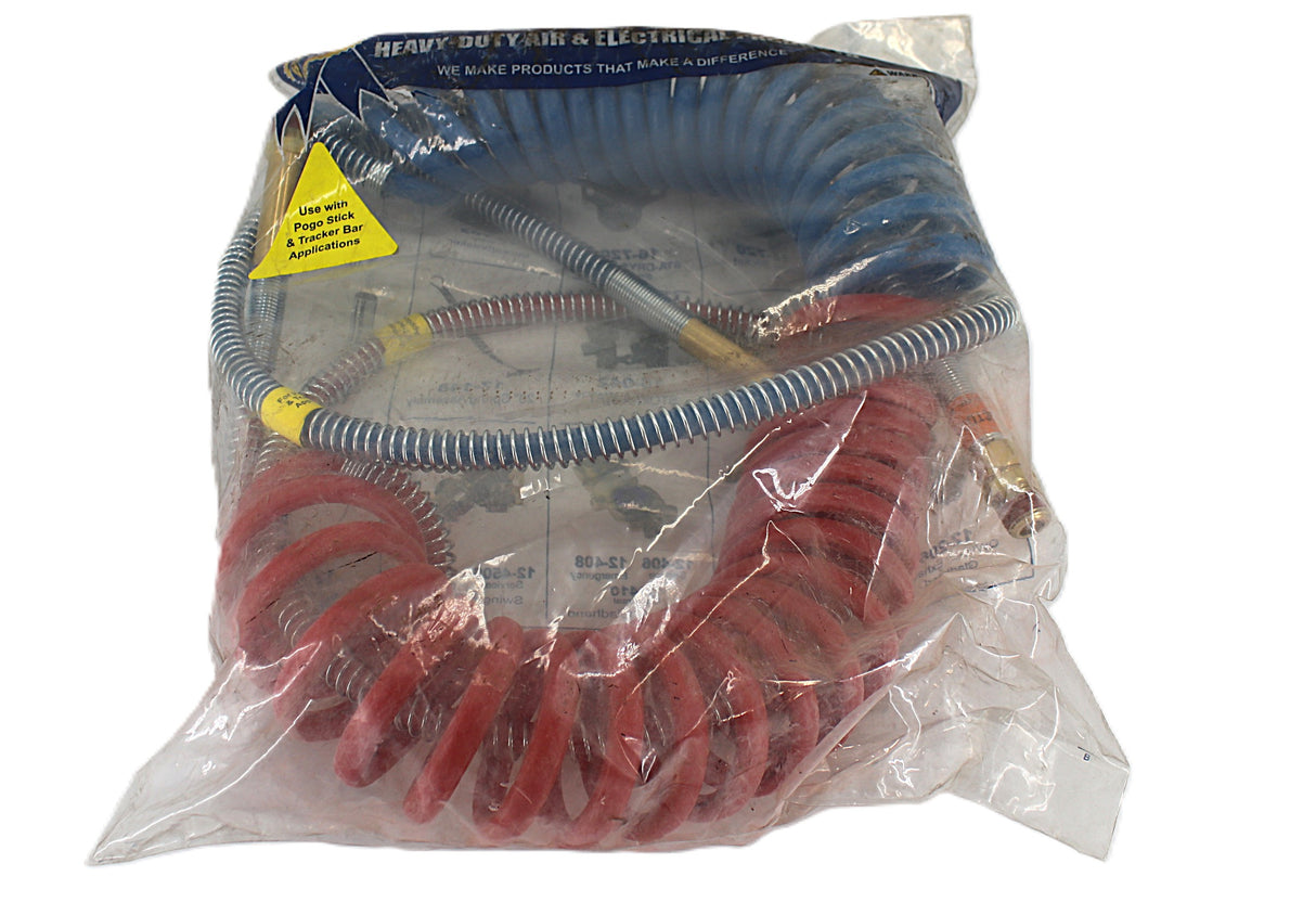 PHILLIPS - 11-3400 - COILED AIR HOSE SET RED/BLUE 15'