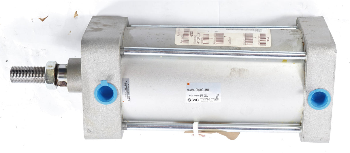 SMC - NCAW0-GCG01C-0600 - PNEUMATIC CYLINDER: 4" DIA X 6" STROKE